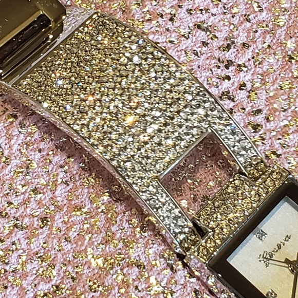 Geneva platinum bangle watch. New! No box. - Picture 3 of 11